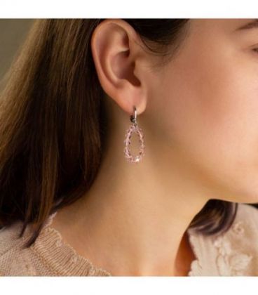 Сережки "Бутон" родій