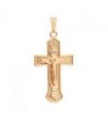 Підвіска Хрестик з розп'яттям, лимонна позолота.