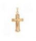 Підвіска Хрестик з розп'яттям, лимонна позолота.