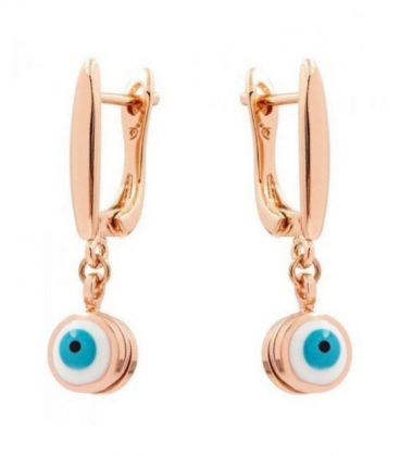Сережки позолота, подвески "Lucky eye"