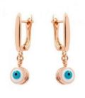 Сережки позолота, подвески "Lucky eye"