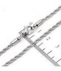 Цепочка родий плетение «Корда» 0,2 / 44 см