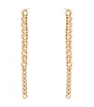 Сережки-ланцюги "Донна" лимонна позолота