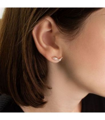 Сережки "Перлина гілка" лимонна позолота