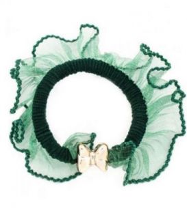 Резинка для волос с шифоновой оборкой