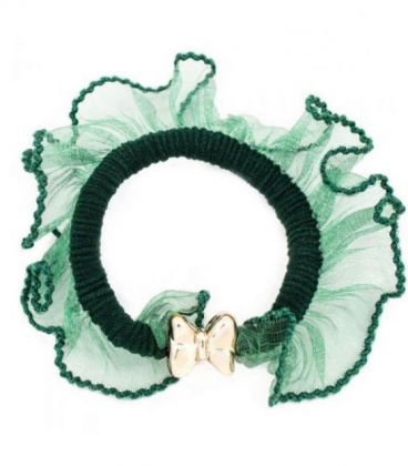 Гумка для волосся з шифоновою оборкою