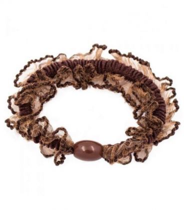 Резинка для волос с шифоновой оборкой