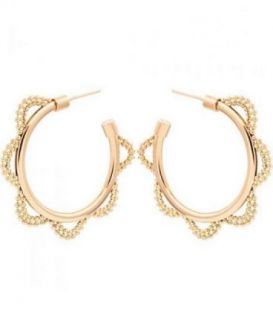 Сережки (гвоздики) "Ромашка" лимонна позолота