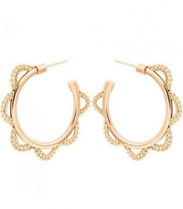 Сережки (гвоздики) "Ромашка" лимонна позолота