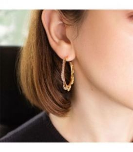 Сережки (гвоздики) "Ромашка" лимонна позолота