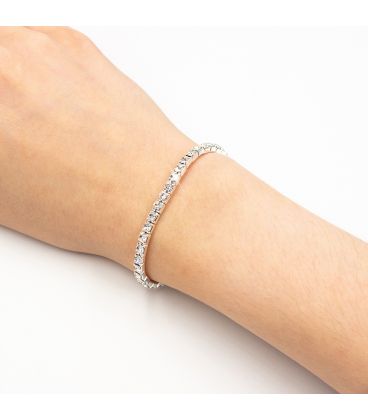 Браслет 1 ряд білі стрази