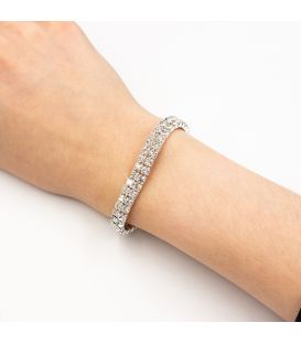 Браслет 2 ряда бел.стр. 