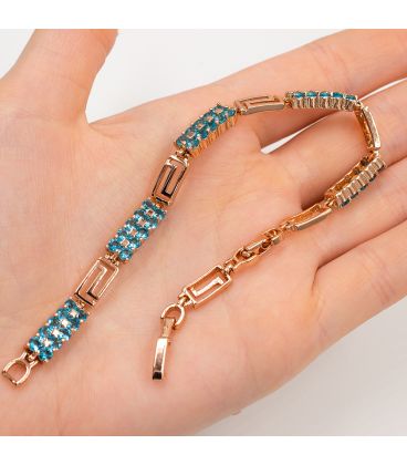 Браслет позолота "Полосочки из камней"