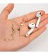 Сережки-держатели для наушников airpods, лимонная позолота с застежкой крючок
