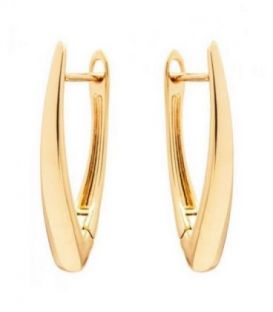 Серьги лимонная позолота «Иголочки» без камней