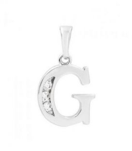 Подвеска "Буква G" родиум