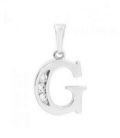 Подвеска "Буква G" родиум