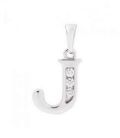 Подвеска "Буква J" родиум
