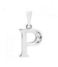 Подвеска "Буква P" родиум