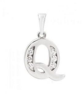 Подвеска "Буква Q" родиум