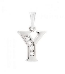 Подвеска "Буква Y" родиум