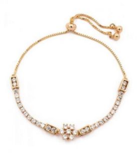 Браслет лимонна позолота, ланцюжок, візантійське плетіння