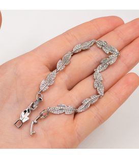 Браслет родій «Листики» (0,6/16-18 см)