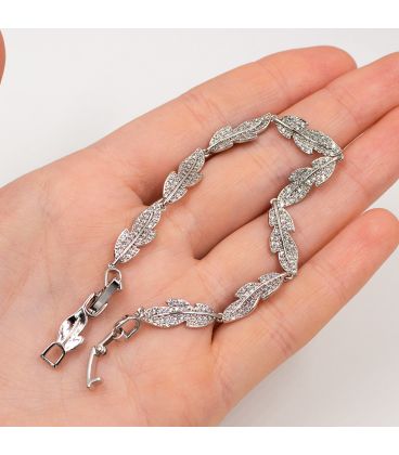 Браслет родій «Листики» (0,6/16-18 см)