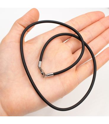 Силіконовий шнурок на шию, родування застібка 0,3 х 50 см