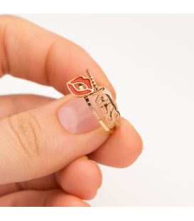 Кольцо (позолота) Парное, поцелуй (сталь)