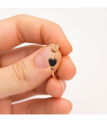 Кольцо (позолота) «Стрела» (сталь)