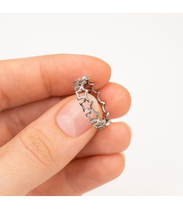 Кільце (родій) Зірочки (сталь)