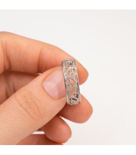 Кольцо Xuping Ажурное родий медицинская сталь