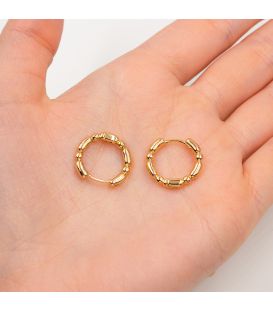 Сережки лимонна позолота «Кільця»