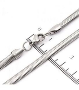 Цепочка-плетение «Змейка» 0,4*46 см родий