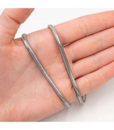 Цепочка-плетение «Змейка» 0,4*46 см родий