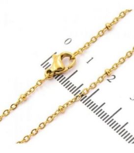 Ланцюжок-плетіння «Якірне з кульками» лимонна позолота 14к 0,15*45 см