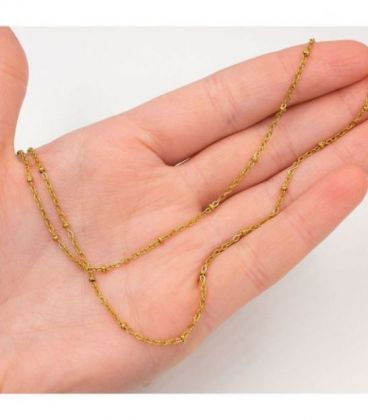 Ланцюжок-плетіння «Якірне з кульками» лимонна позолота 14к 0,15*45 см