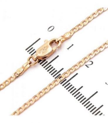 Цепочка панцирное плетение 0,2/45см лимонная позолота