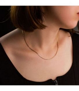 Ланцюжок панцирне плетіння 0,2/45см лимонна позолота