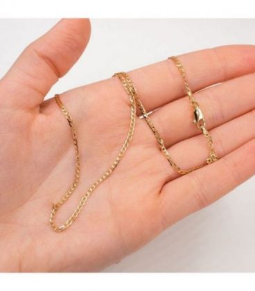 Цепочка панцирное плетение 0,2/45см лимонная позолота