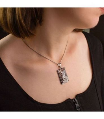 Кулон «Большой прямоугольник» родий