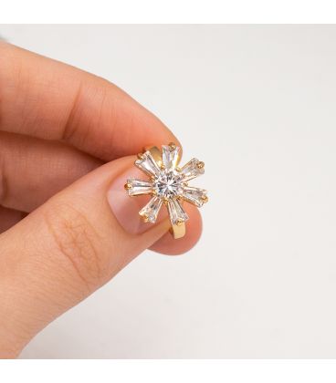 Кільце лимонна позолота «Квіточка»