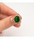 Кольцо позолота "Перстень – зеленый камень"