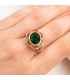 Кільце позолота "Перстень – зелений камінь"