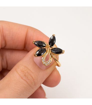 Кільце лимонна позолота "Квітка"