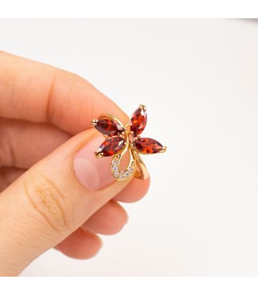 Кільце лимонна позолота "Квітка"