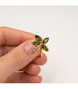 Кільце лимонна позолота "Квітка"