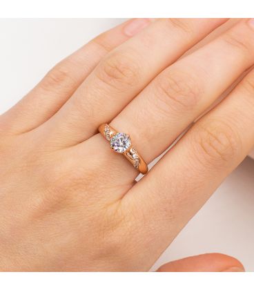 Кільце - позолота, камінь 0,6 см