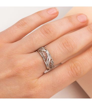 Кольцо Ажурное родиум